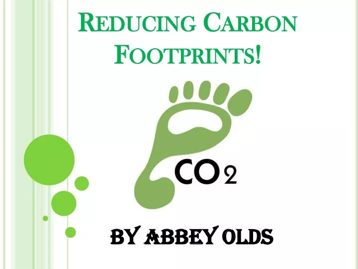 reducing carbon footprints