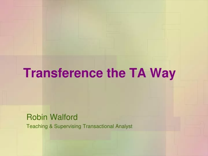 transference the ta way