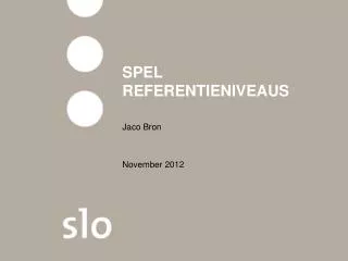 spel referentieniveaus