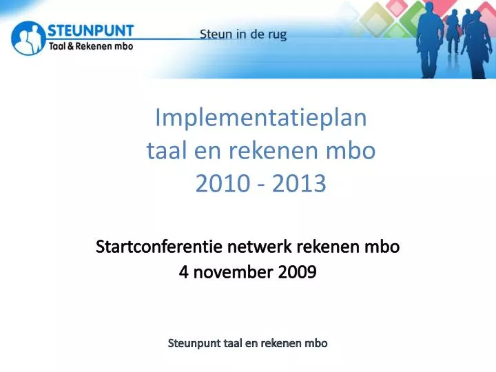 implementatieplan taal en rekenen mbo 2010 2013