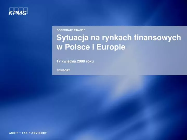 sytuacja na rynkach finansowych w polsce i europie