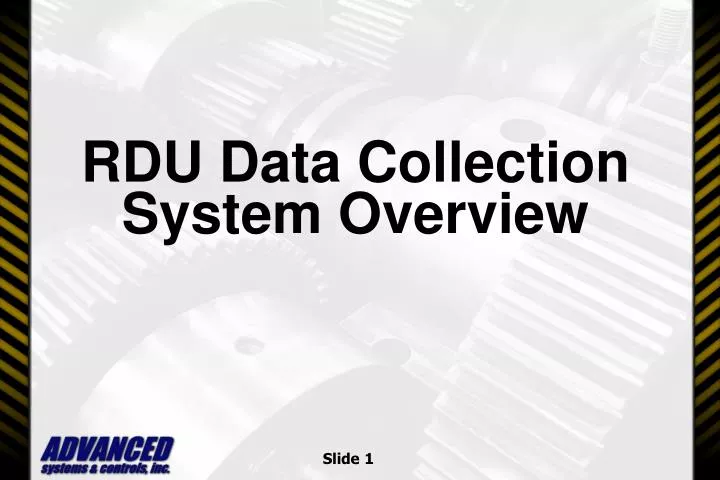 rdu data collection system overview