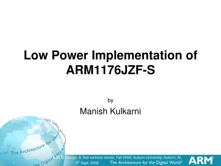 low power implementation of arm1176jzf s