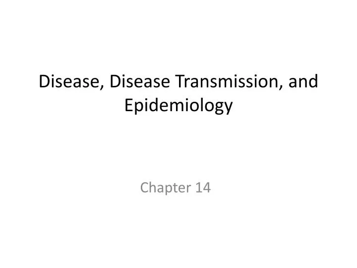 disease disease transmission and epidemiology