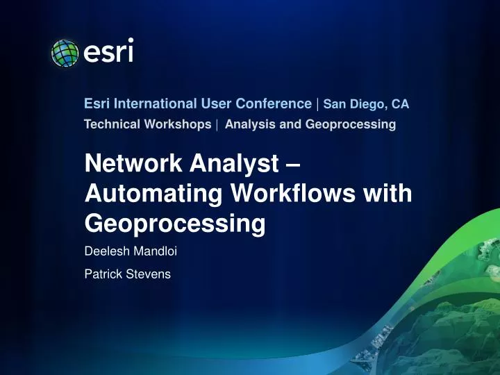 network analyst automating workflows with geoprocessing
