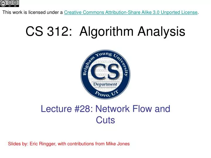 cs 312 algorithm analysis