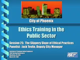 Ethics Training in the Public Sector