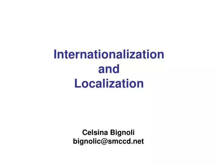 internationalization and localization