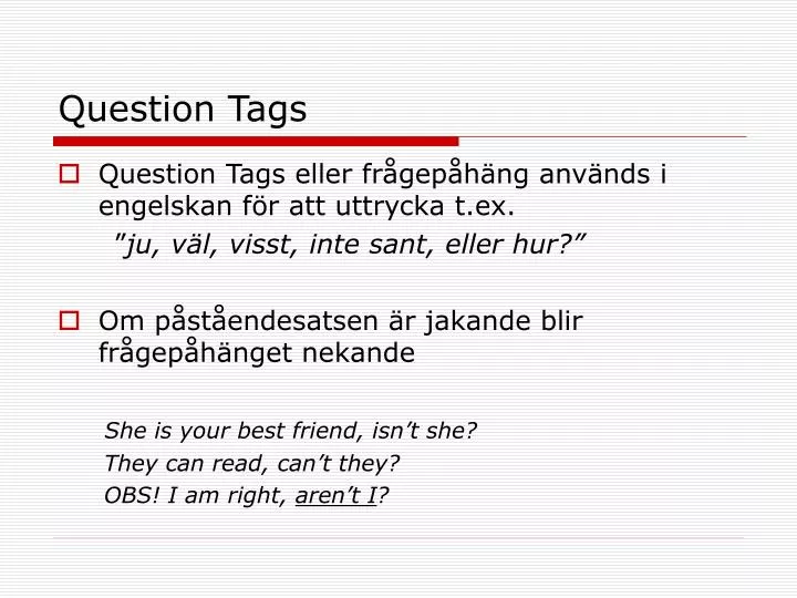 question tags