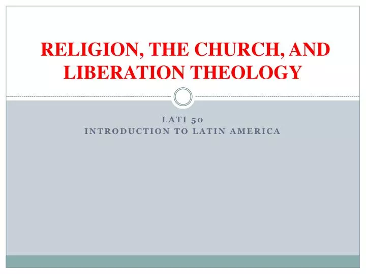 religion the church and liberation theology