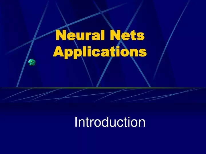 neural nets applications