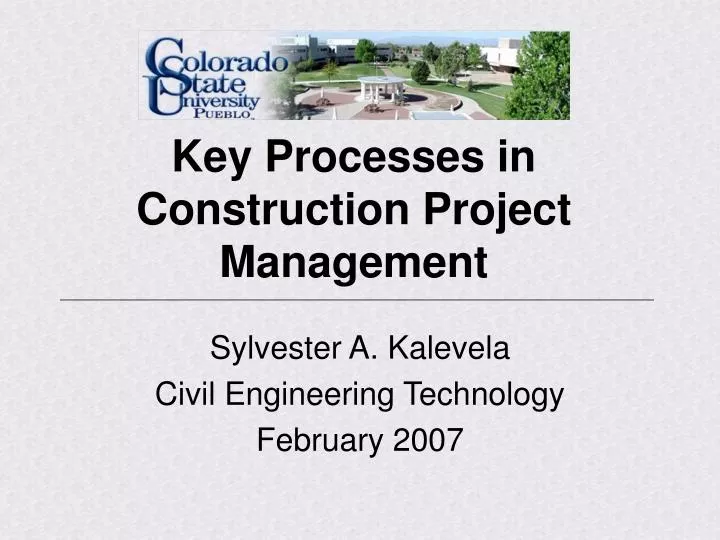 key processes in construction project management