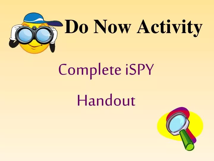 do now activity