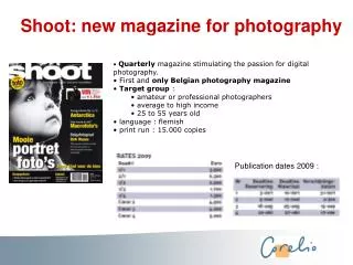 Shoot: new magazine for photography