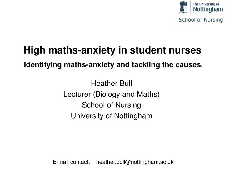 high maths anxiety in student nurses identifying maths anxiety and tackling the causes