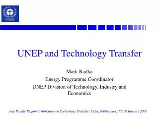 UNEP and Technology Transfer
