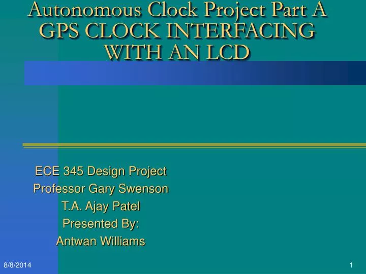 autonomous clock project part a gps clock interfacing with an lcd
