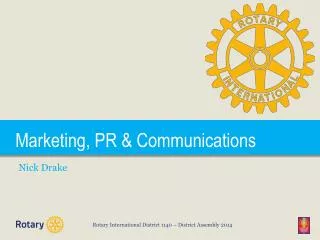 Marketing, PR &amp; Communications
