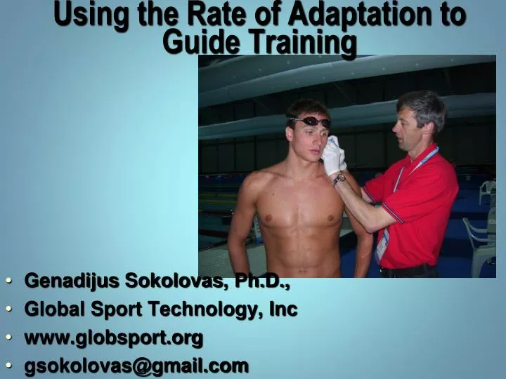 using the rate of adaptation to guide training