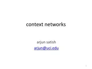 c ontext networks