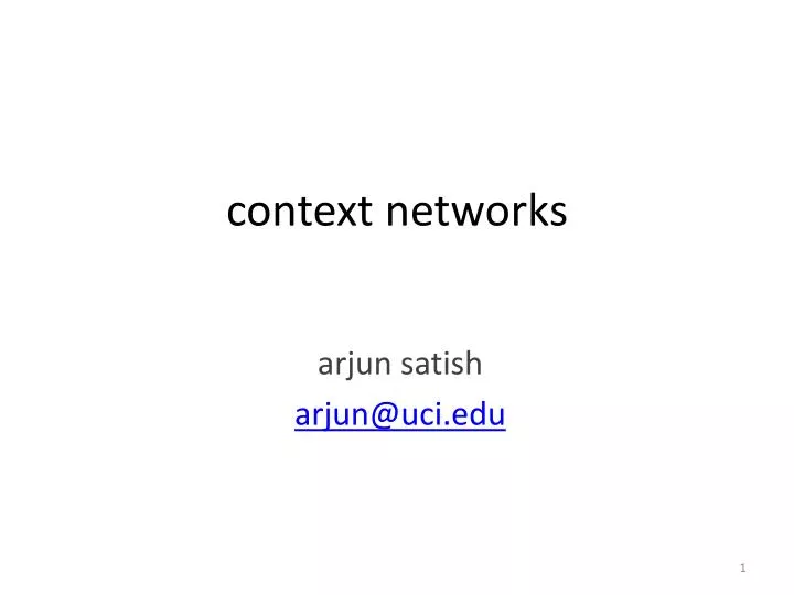 c ontext networks