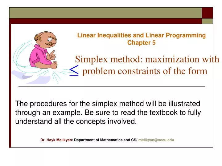 linear inequalities and linear programming chapter 5