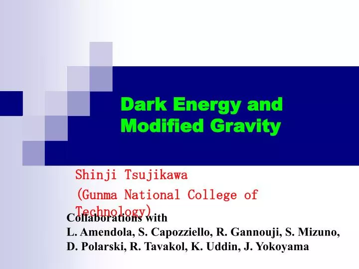 dark energy and modified gravity