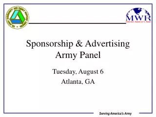 Sponsorship &amp; Advertising Army Panel
