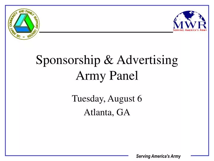 sponsorship advertising army panel