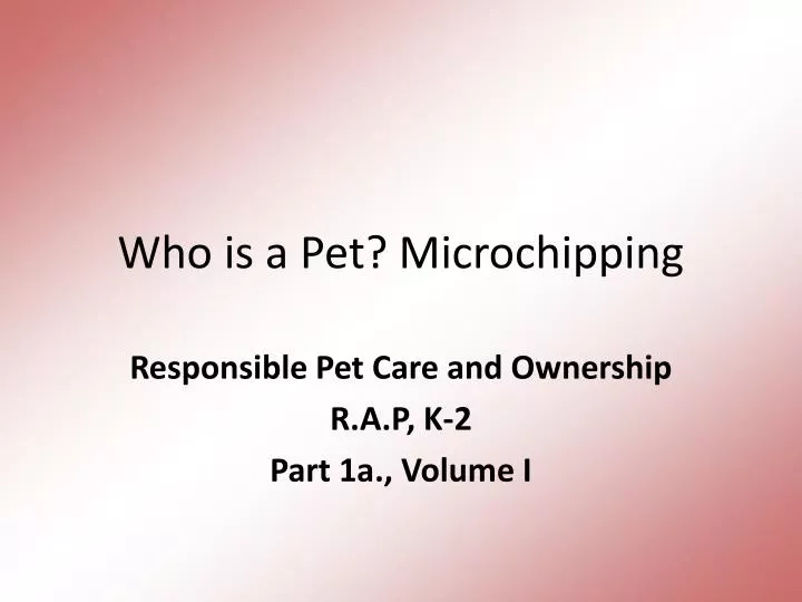 who is a pet microchipping