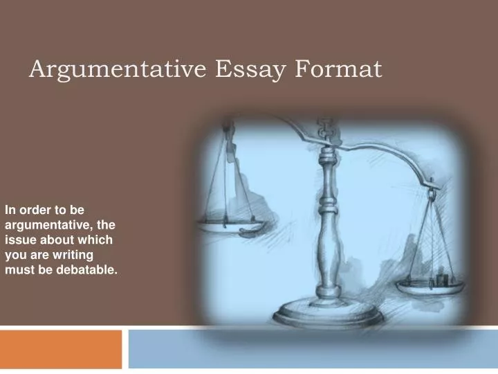 argumentative essay format