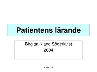 patientens l rande