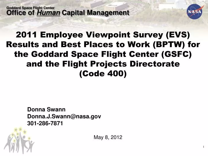 donna swann donna j swann@nasa gov 301 286 7871