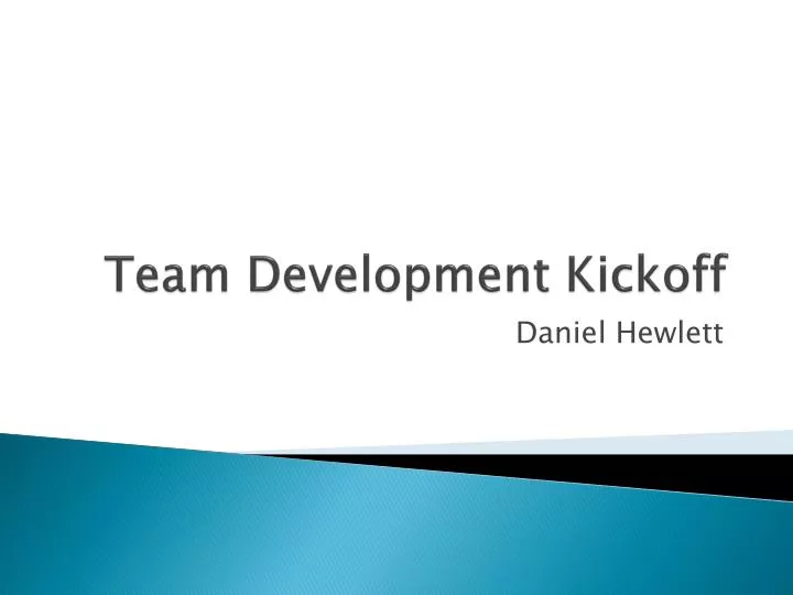 team development kickoff
