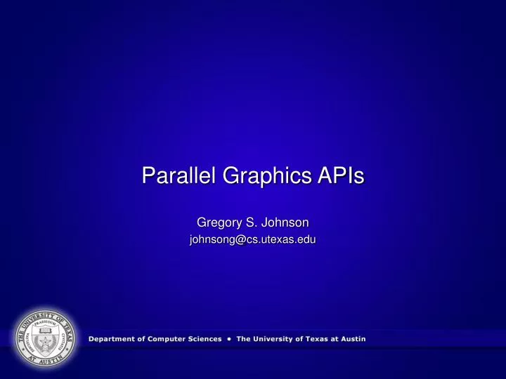 parallel graphics apis