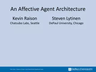 An Affective Agent Architecture
