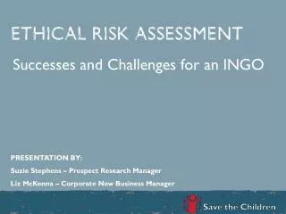 ETHICAL RISK ASSESSMENT