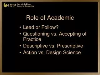 Role of Academic