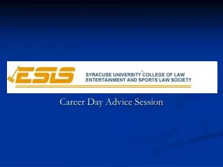 Career Day Advice Session
