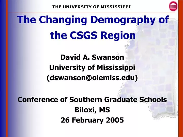 the changing demography of the csgs region