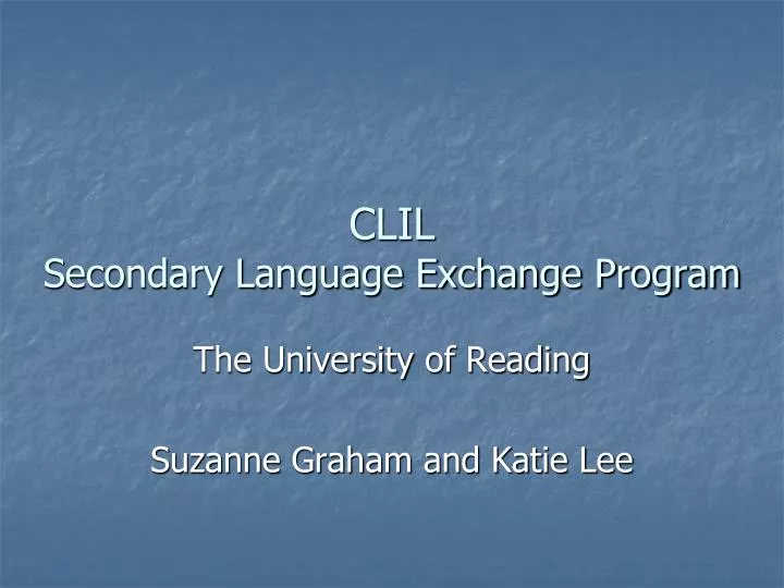 clil secondary language exchange program