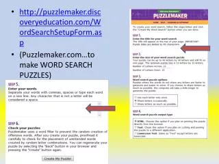 puzzlemaker.discoveryeducation/WordSearchSetupForm.asp