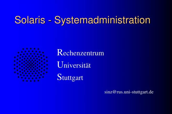 solaris systemadministration