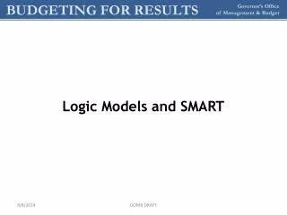 Logic Models and SMART