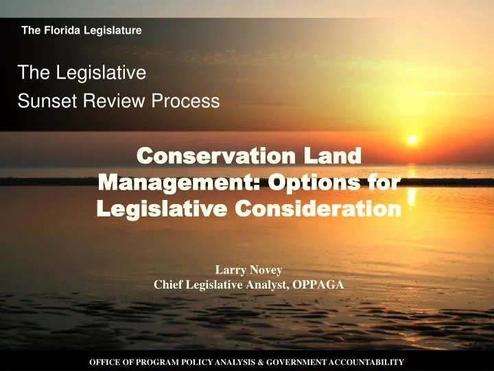the legislative sunset review process