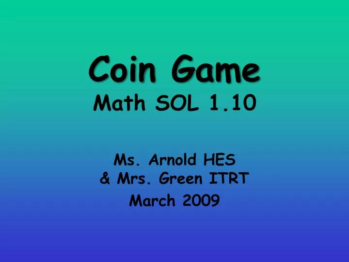 coin game math sol 1 10