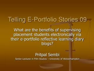 Telling E-Portfolio Stories 09