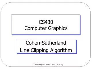 CS430 Computer Graphics