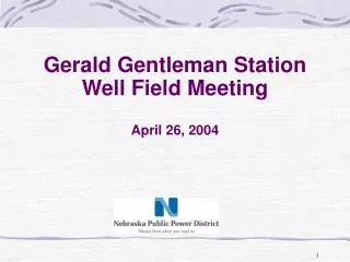 gerald gentleman station well field meeting april 26 2004