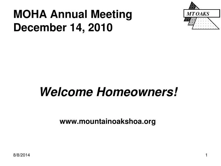 moha annual meeting december 14 2010